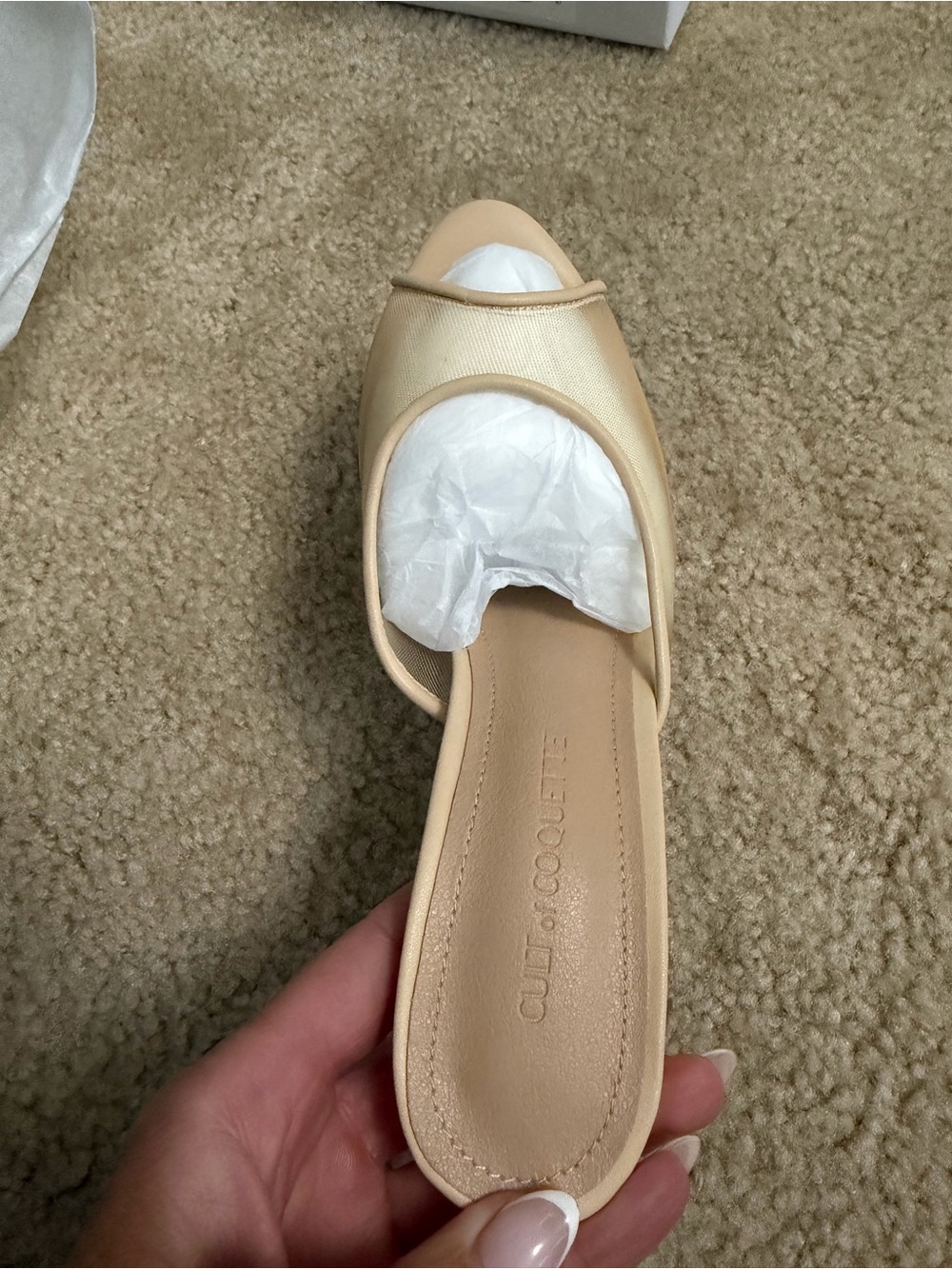 FORD NUDE MESH OPEN TOE MULES - Picture 11 of 11